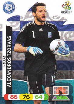 Alexandros Tzorvas Greece Panini UEFA EURO 2012 #91